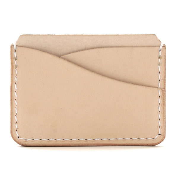 five pocket leather card holder back