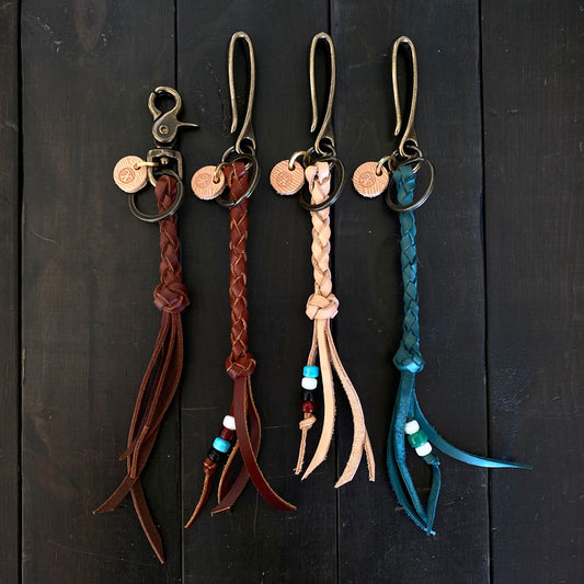 Braided Leather Key Chains