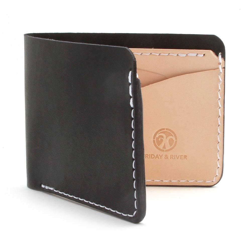 Premium leather billfold brown leather 2