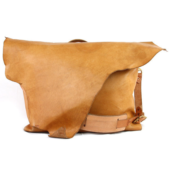 Large Leather Messenger Bag Natural Cascade