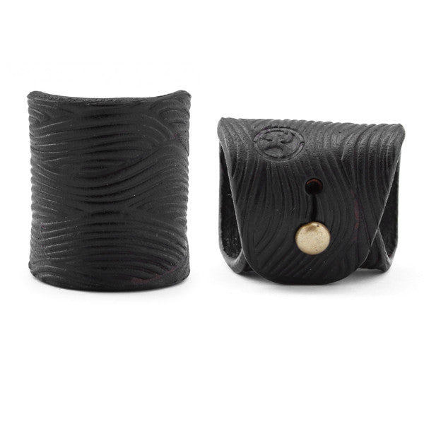 Black leather bandana keeper woggle