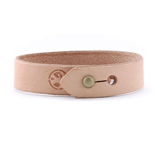 Natural english bridle leather bracelet