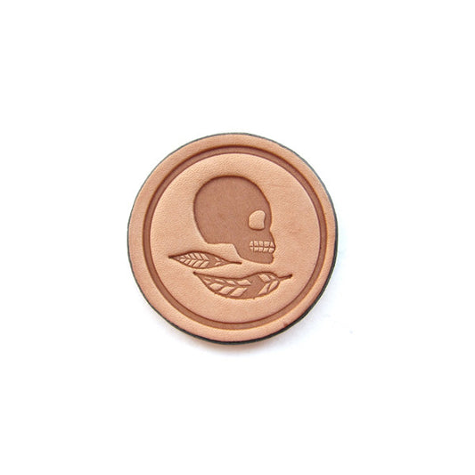 Leather Memento Mori Coin Stoic