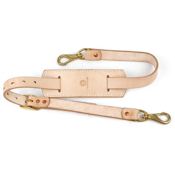 natural veg tan leather shoulder strap