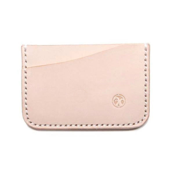 Three pocket minimal card wallet natural