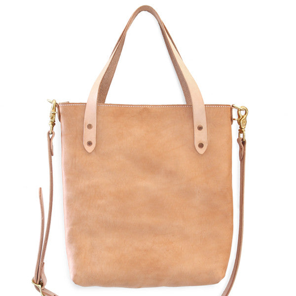 Vegetable Tanned Leather Tote Bag