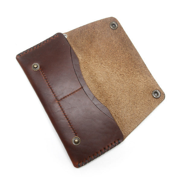 Brown Chromexcel Trucker Wallet