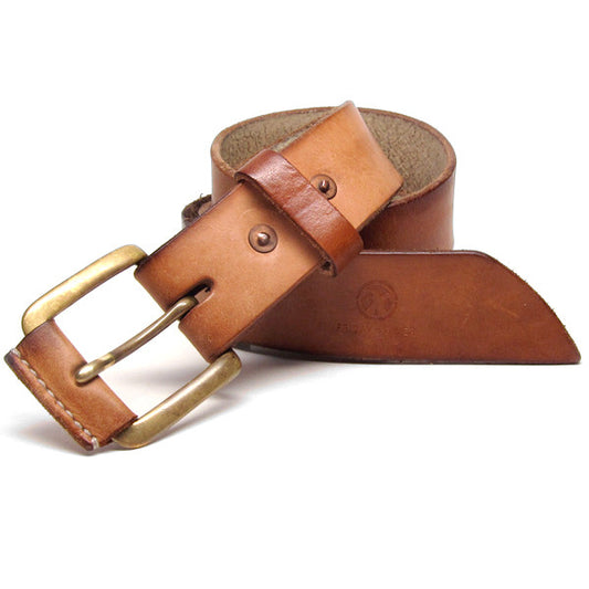 Aged Veg Tan Leather Belt