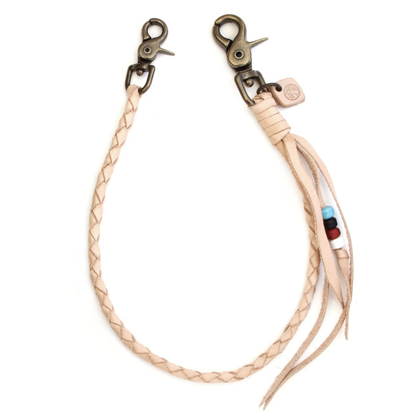 Braided Leather Wallet Chain Tether - Black – Friday & River