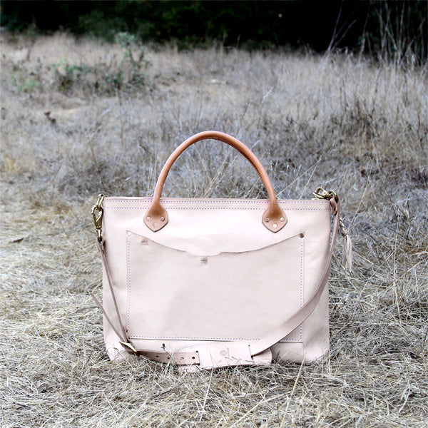 Leather veg tan satchel travel