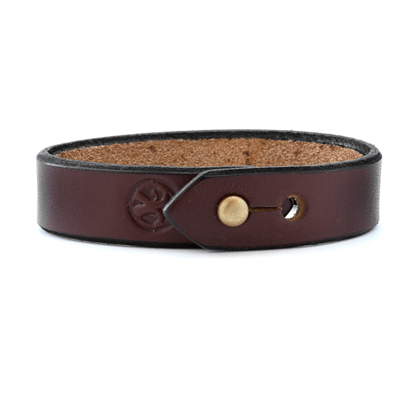 Dark Brown english bridle leather bracelet