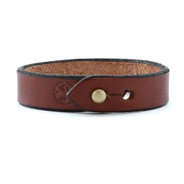 Russet english bridle leather bracelet