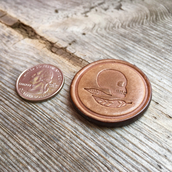 1.5 inch memento mori coin vs quarter
