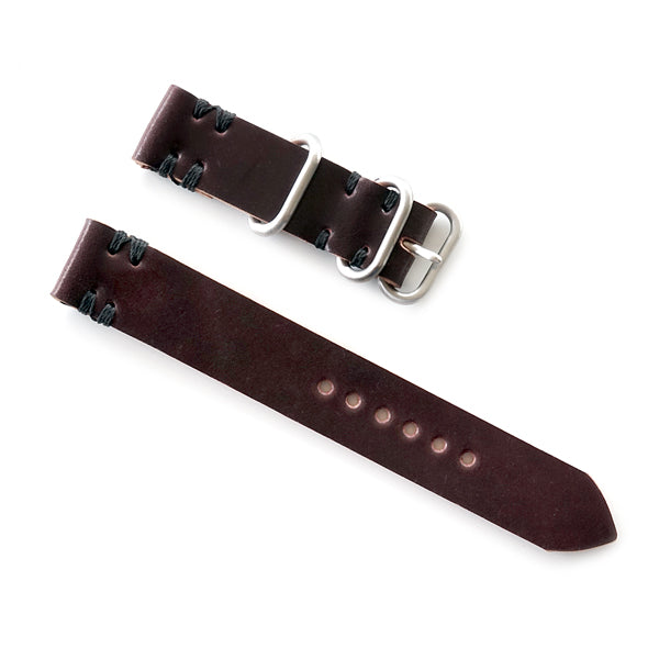 Burgundy Shell Cordovan 2-Piece Nato Style Watch Band