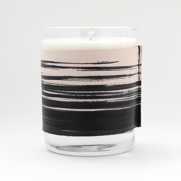 Leather tobacco amber soy candle