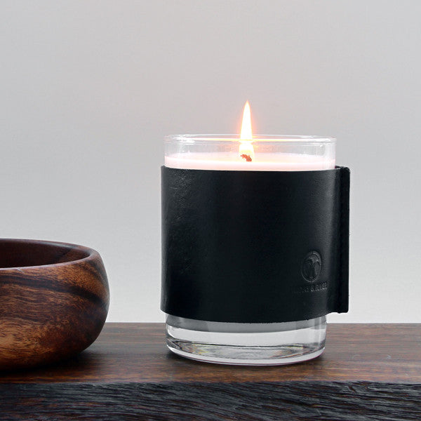 Woodland Cabin Soy Candle with wood